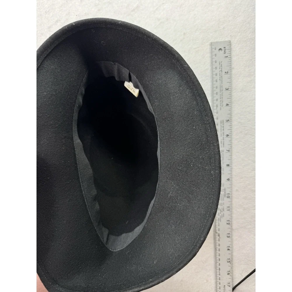 Made in Italy Cashmere Bucket Hat Women S Black 100% Wool 20s Flapper Elegant
